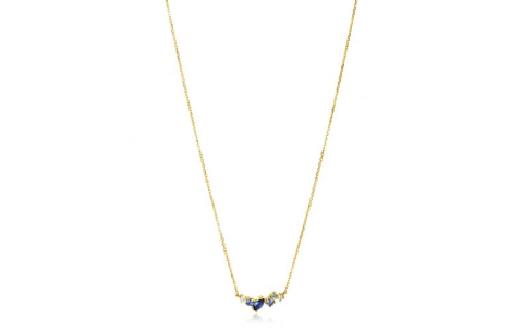 Zinzi Collier, 14krt.goud met zirconia (39,5-42cm.) - 22536