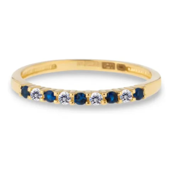 SWING Jewels Ring, 14krt.goud met wit en blauw zirconia (maat 54) - 22541