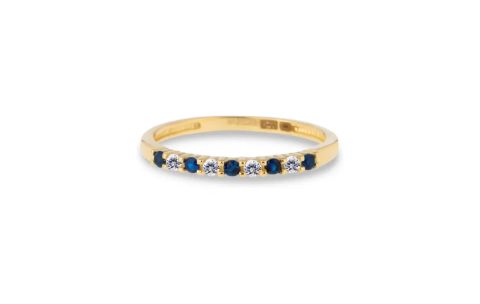 SWING Jewels Ring, 14krt.goud met wit en blauw zirconia (maat 54) - 22541