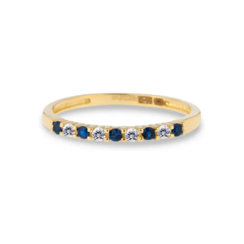 SWING Jewels Ring, 14krt.goud met wit en blauw zirconia (maat 54) - 22541