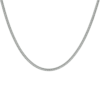 Collier. zilver/oxie vossestaart-schakel 2mm. ( lengte: 60cm.) - 22559