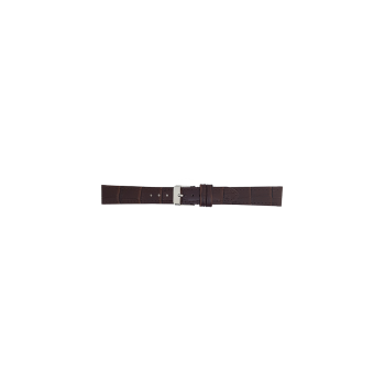 Horlogeband 16mm Bruin Krokodillen print - 23942
