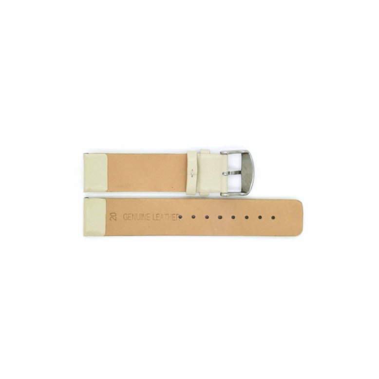 Horlogeband 20mm, beige - 23437