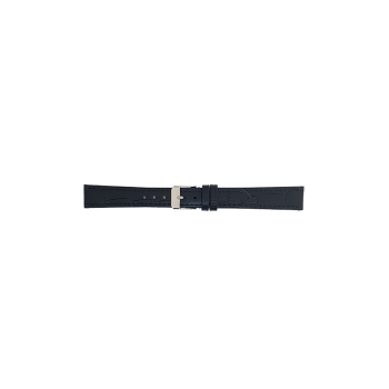 Horlogeband 12mm Zwart, Krokodillen print - 23376