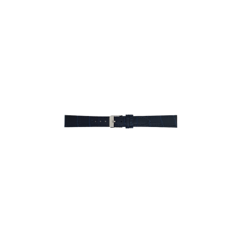 Vlakke of dunne alligatorafdruk, kalfsleer horlogeband. Blauw - 23253