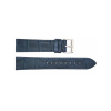 Vlakke of dunne alligatorafdruk, kalfsleer horlogeband. Blauw - 23253