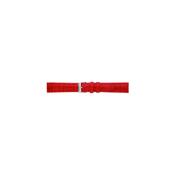 Horlogeband 20mm, Krokodillen Print, Rood - 22550