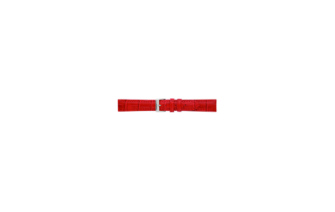 Horlogeband 20mm, Krokodillen Print, Rood - 22550