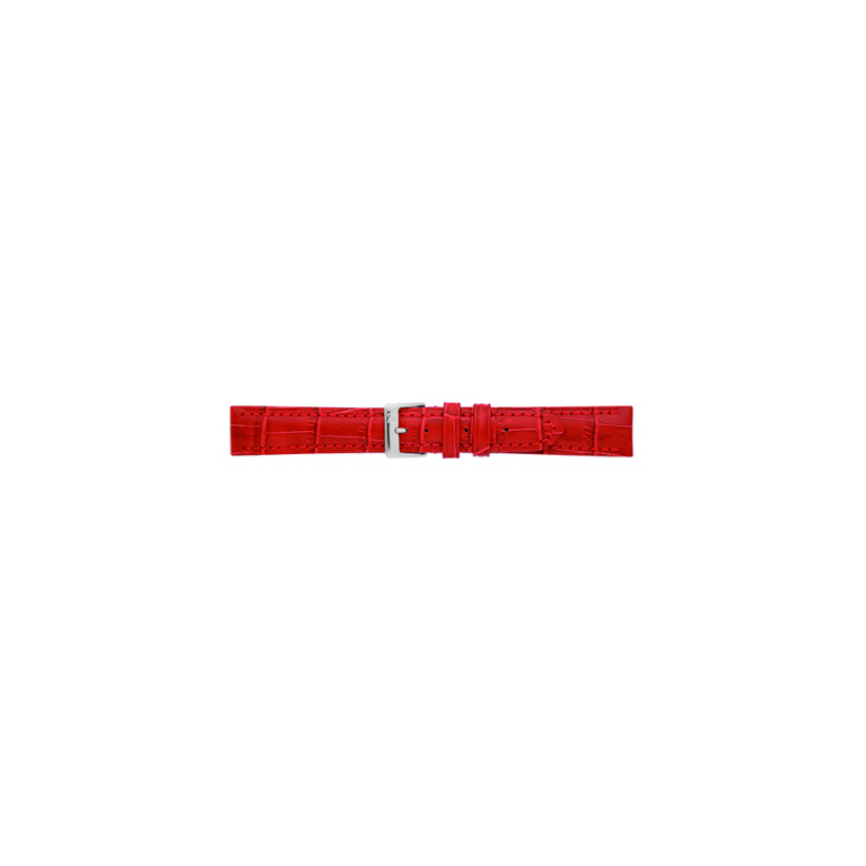 Horlogeband 20mm, Krokodillen Print, Rood - 22550