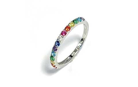 Zinzi Ring, modekl ZIR2486 regenboog (maat 56) - 22581