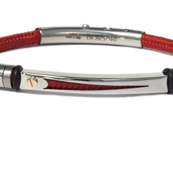 Borsari Gioielli heren armband, BR-NAUTICO48 Rood - 22588