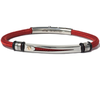 Borsari Gioielli heren armband, BR-NAUTICO48 Rood - 22588