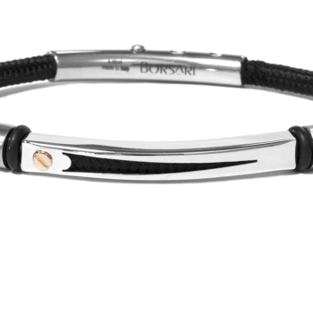 Borsari Gioielli heren armband, BR-NAUTICO40 Zwart - 22589
