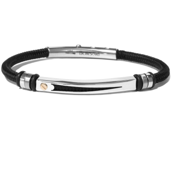 Borsari Gioielli heren armband, BR-NAUTICO40 Zwart - 22589