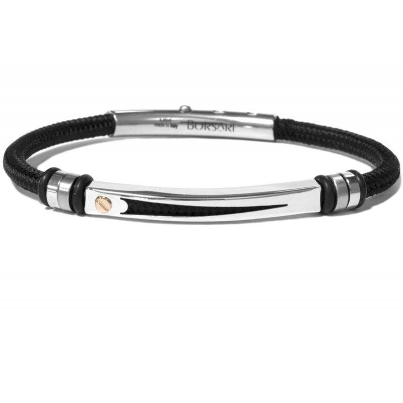 Borsari Gioielli heren armband, BR-NAUTICO40 Zwart - 22589