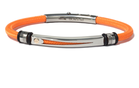 Borsari Gioielli heren armband, BR-NAUTICO47 Oranje - 22590