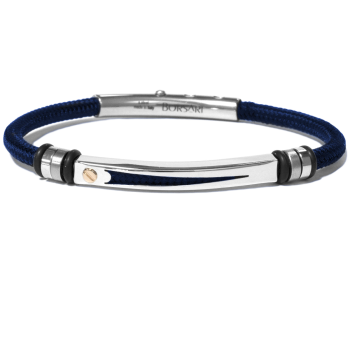 Borsari Gioielli heren armband, BR-NAUTICO48 Blauw - 22591