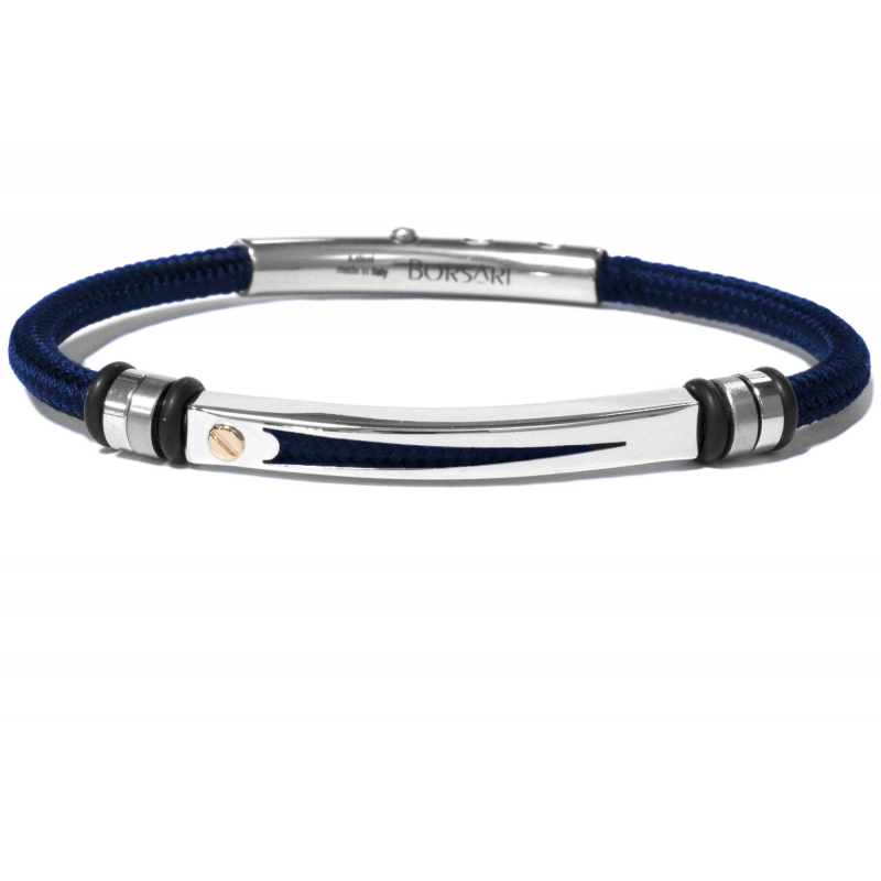 Borsari Gioielli heren armband, BR-NAUTICO48 Blauw - 22591