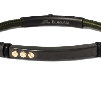 Borsari Gioielli heren armband, BR-NAUTICO61 Groen - 22595
