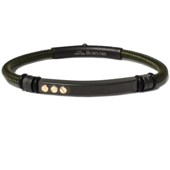 Borsari Gioielli heren armband, BR-NAUTICO61 Groen - 22595