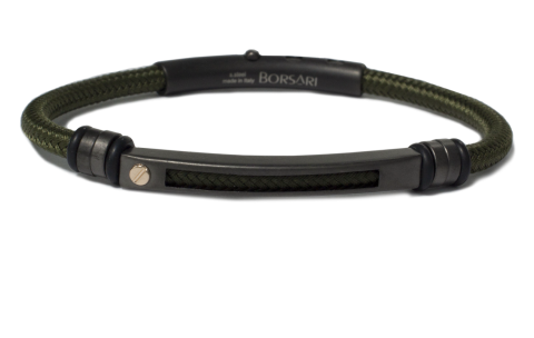 Borsari Gioielli heren armband, BR-NAUTICO53 Groen - 22598