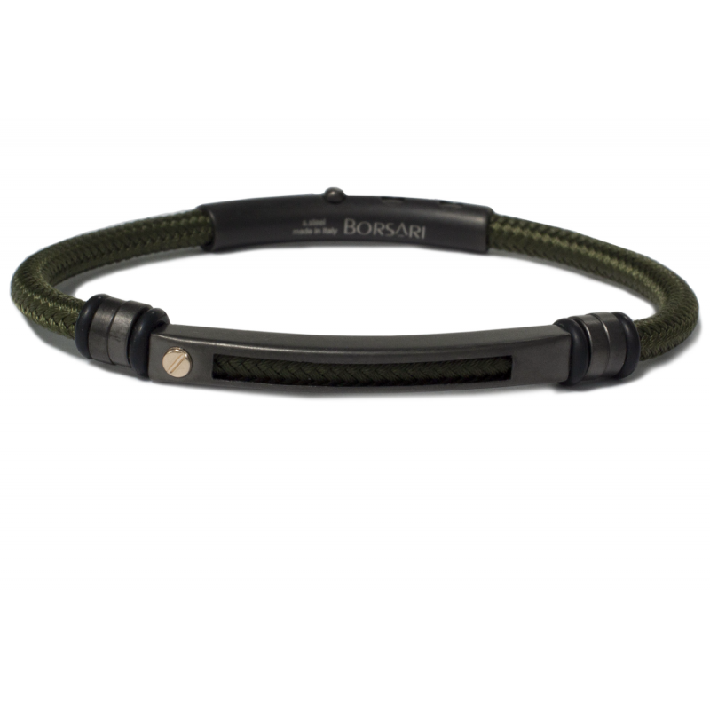 Borsari Gioielli heren armband, BR-NAUTICO53 Groen - 22598 Borsari Gioielli heren armband, BR-NAUTICO53 Groen - 22598