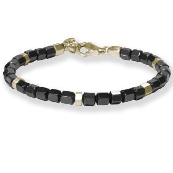 Borsari Gioielli heren armband, BR-TIBET43. Met Hematiet Edelsteen.. - 22610