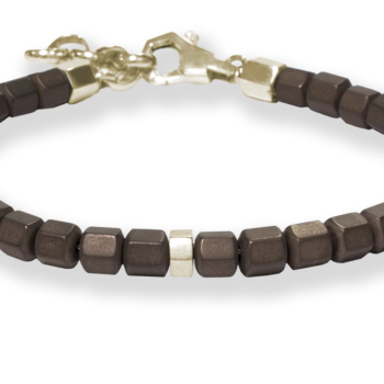 Borsari Gioielli heren armband, BR-TIBET58. Met Hematiet Edelsteen.. - 22611