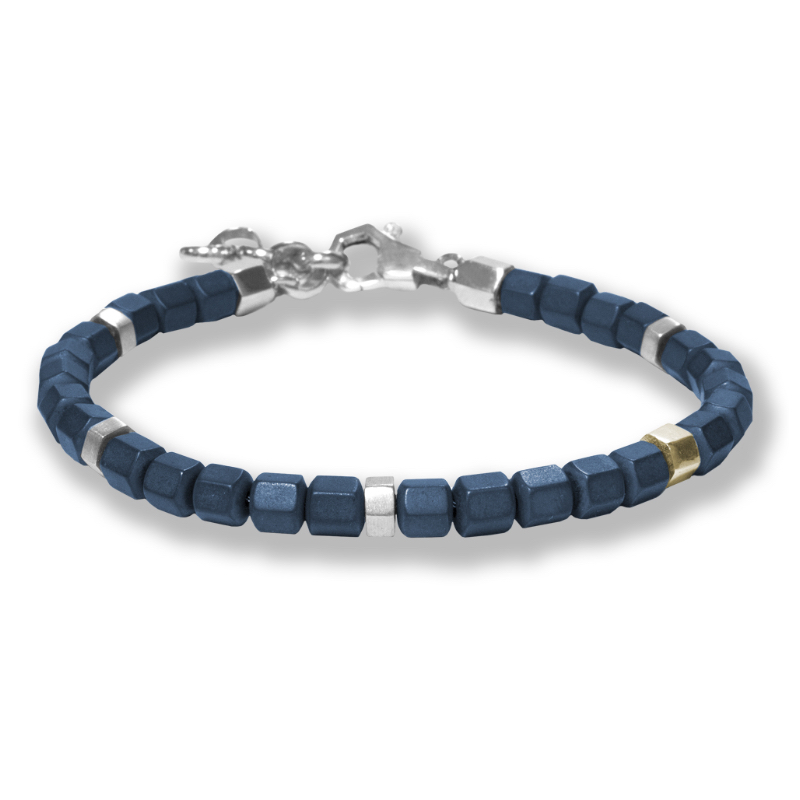 Borsari Gioielli heren armband, BR-TIBET61. Met Hematiet Edelsteen. - 22613