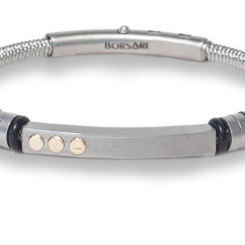 Borsari Gioielli heren armband, BR-STAU02 Edelstaal - 22619