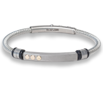 Borsari Gioielli heren armband, BR-STAU02 Edelstaal - 22619