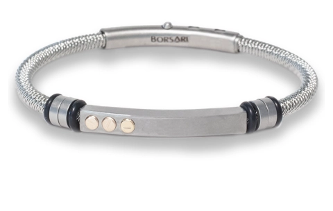 Borsari Gioielli heren armband, BR-STAU02 Edelstaal - 22619