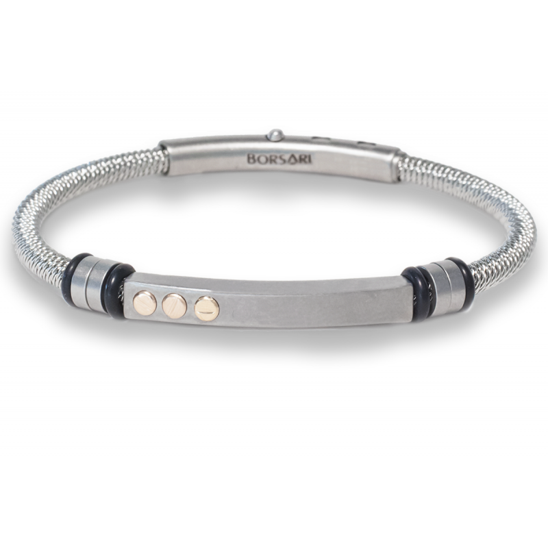 Borsari Gioielli heren armband, BR-STAU02 Edelstaal - 22619