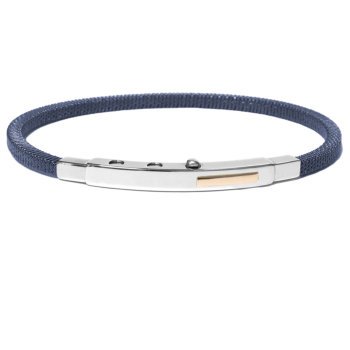 Borsari Gioielli heren armband, BR-ATLA18B Blauw PVD coated Edelstaal - 22621