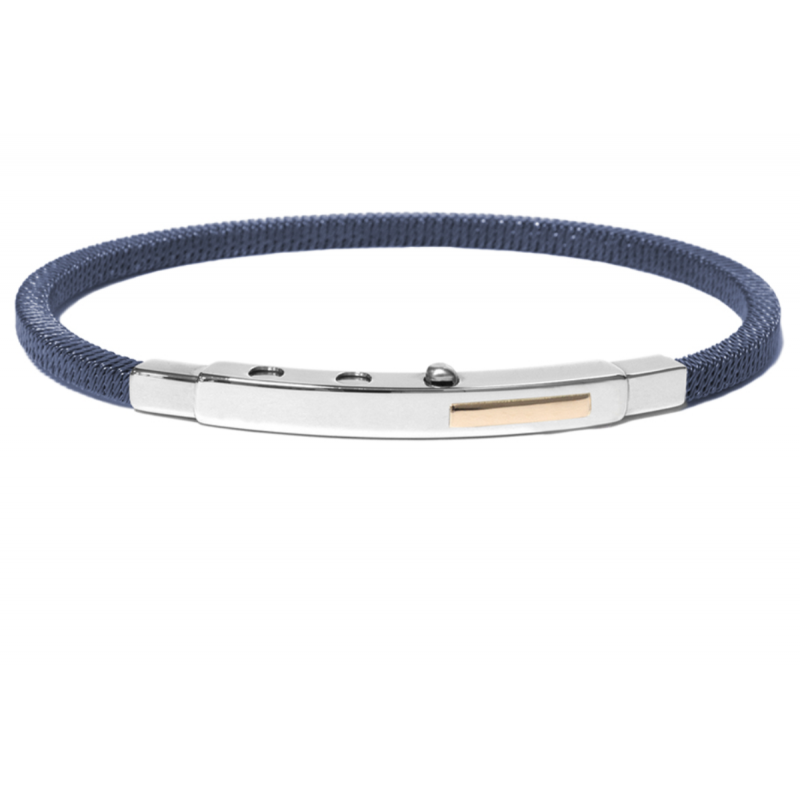 Borsari Gioielli heren armband, BR-ATLA18B Blauw PVD coated Edelstaal - 22621 Borsari Gioielli heren armband, BR-ATLA18B Blauw PVD coated Edelstaal - 22621