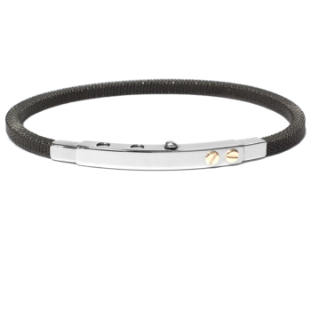 Borsari Gioielli heren armband, BR-ATLA04A Zwart PVD coated Edelstaal - 22623