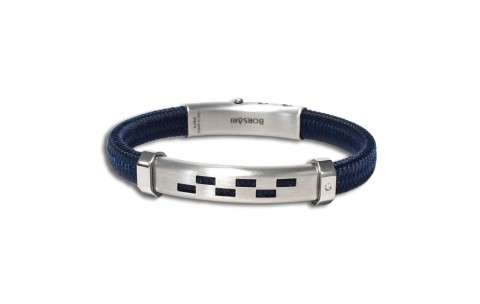 Borsari Gioielli heren armband, BR-NAUTICO08 Blauw - 22625