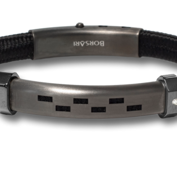 Borsari Gioielli heren armband, BR-NAUTICO19 Zwart - 22626