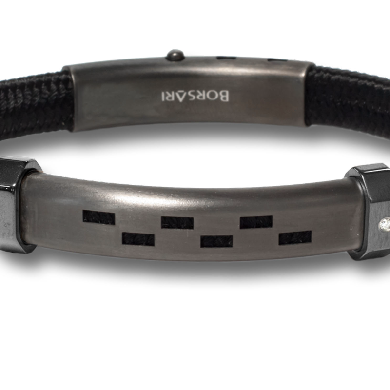 Borsari Gioielli heren armband, BR-NAUTICO19 Zwart - 22626 Borsari Gioielli heren armband, BR-NAUTICO19 Zwart - 22626