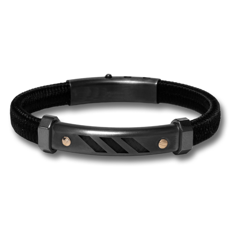 Borsari Gioielli heren armband, BR-NAUTICO13 Zwart - 22627