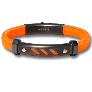 Borsari Gioielli heren armband, BR-NAUTICO16 Oranje - 22628