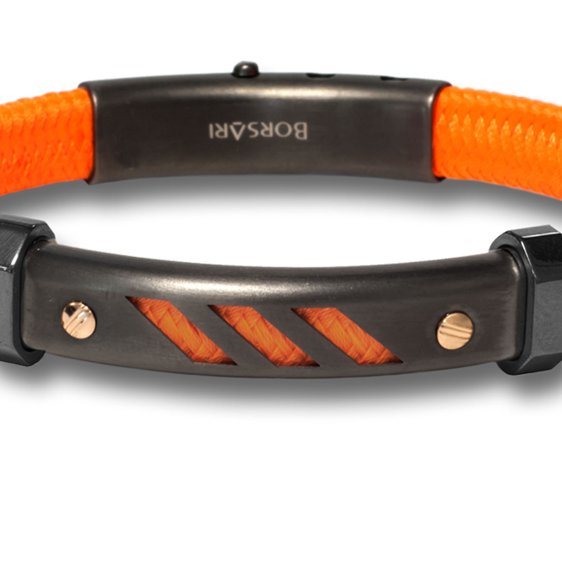 Borsari Gioielli heren armband, BR-NAUTICO16 Oranje - 22628