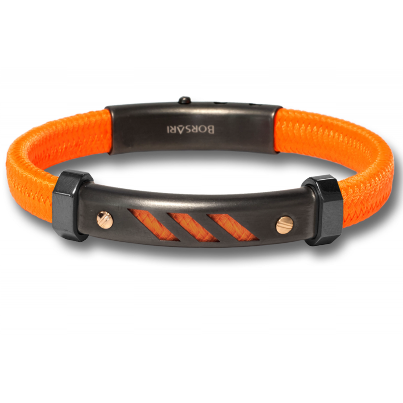 Borsari Gioielli heren armband, BR-NAUTICO16 Oranje - 22628