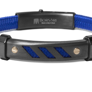 Borsari Gioielli heren armband, BR-NAUTICO15 Blauw - 22629