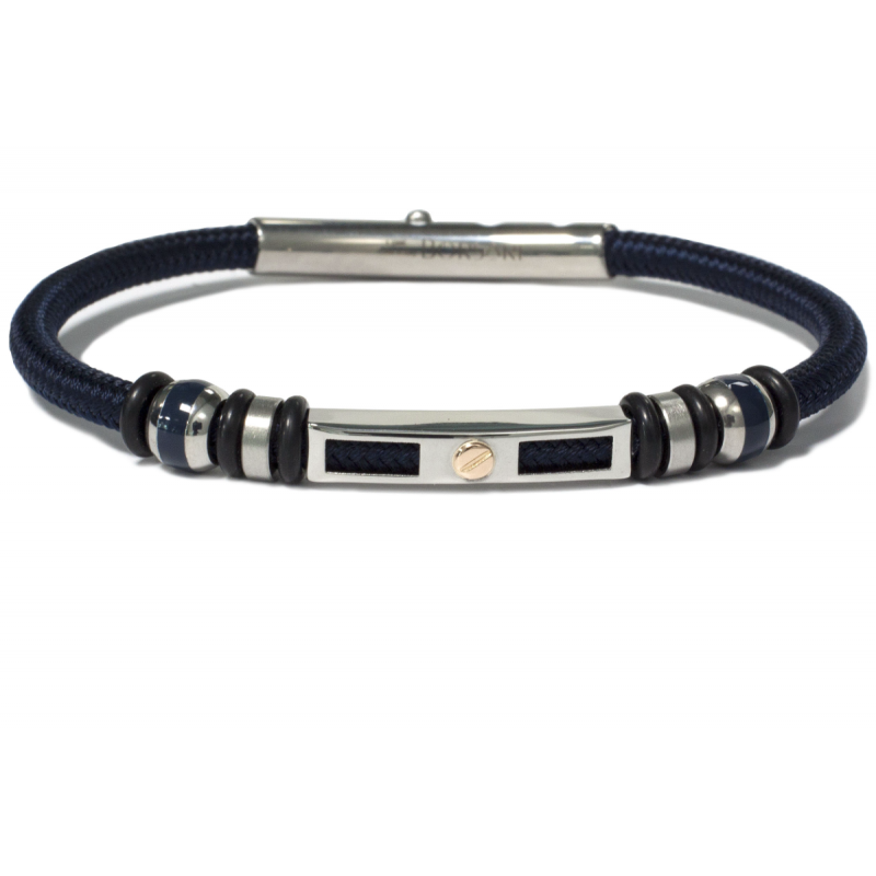 Borsari Gioielli heren armband, BR-NAUTICO31 Navy Blauw - 22631
