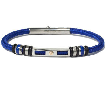 Borsari Gioielli heren armband, BR-NAUTICO36 Blauw - 22632