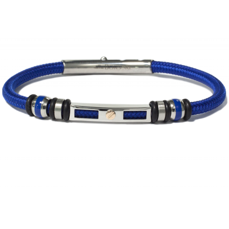 Borsari Gioielli heren armband, BR-NAUTICO36 Blauw - 22632
