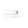 Horlogeband 20mm Wit, krokodillenprint - 22827