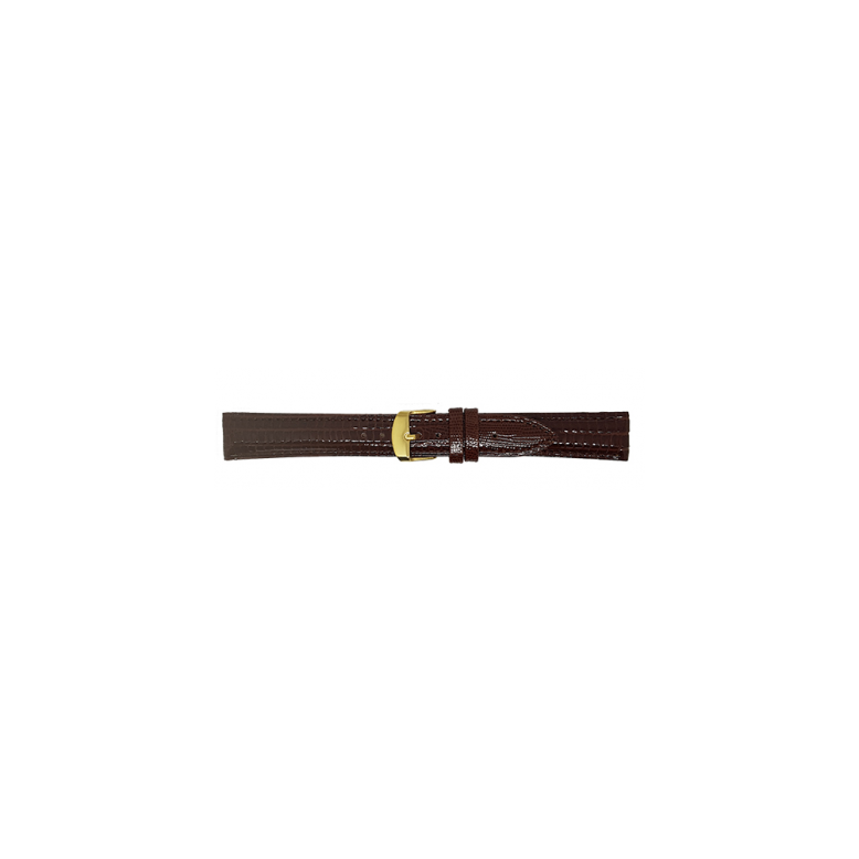 Horlogeband 14mm Bruin, Tejus print - 24850