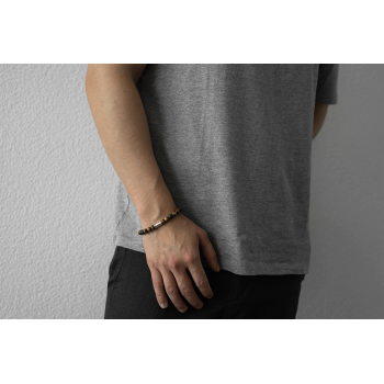 AZE Armband AZ-BS009-A Tijgeroog glad - 22652